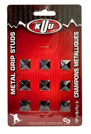 Metal Grip PYRAMID STUDS BLACK - 9 per Retail Pkg. Size- 0.5"x.5"B x 0.3"H