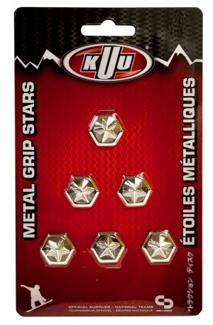 Metal Grip STARS SILVER - 6 per Retail Pkg.